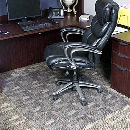 Dimex Office Chair Mat for Low‑Pile Carpet – 46" x 60" Clear Desk Floor Protector with Lip, Smooth Glide PVC - size: 46" x 60"