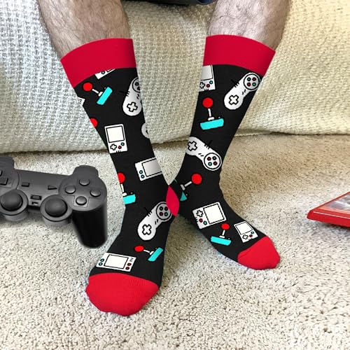Gamers Gifts for Men, Boys - Gifts for Gamers - Gaming Socks, Stocking Stuffers for Men, Boyfriend, Son Gaming Novelty Socks - color: Gaming05
