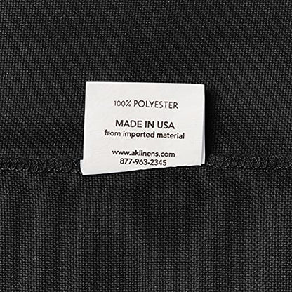 AK TRADING CO. 10 feet x 8 feet IFR Polyester Backdrop Drapes Curtains Panels with Rod Pockets - Wedding Ceremony Party Home Window Decorations - Black - color: Black
