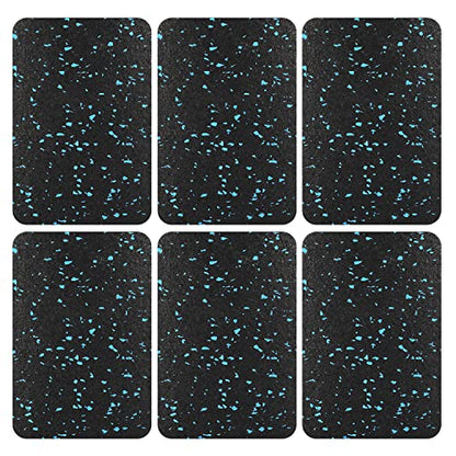 Exercise Equipment Mat Pads - 6 PCS Non-Slip Rubber Vibration Dampening Pads for Elliptical and Spin Bike - Noise Reduction Mat for Carpet and Tile - 4.7"x3.2"x0.5" - size: 4.7" x 3.2" x 0.5"