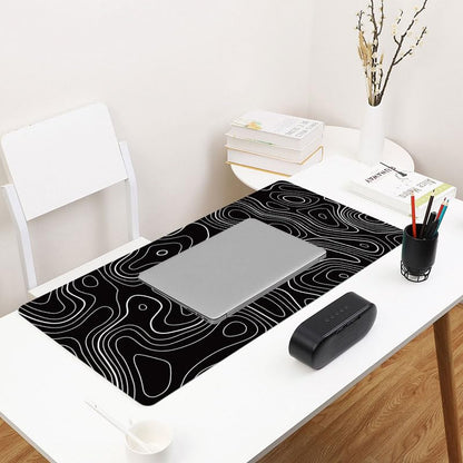 Large Desk Pad, Non-Slip Rubber Base Mouse Mat, Large Mouse Pad for Home Office Workstation, 11.8x27.5 Inch, Black