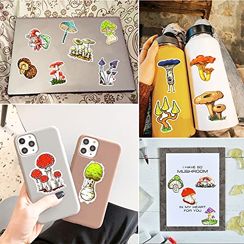 Mushroom Stickers for Kindle Trippy Mushroom Stickers for Water Bottles Scrapbook Laptop Book Waterproof(50 Pcs) - style: Cute Mushroom Stickers