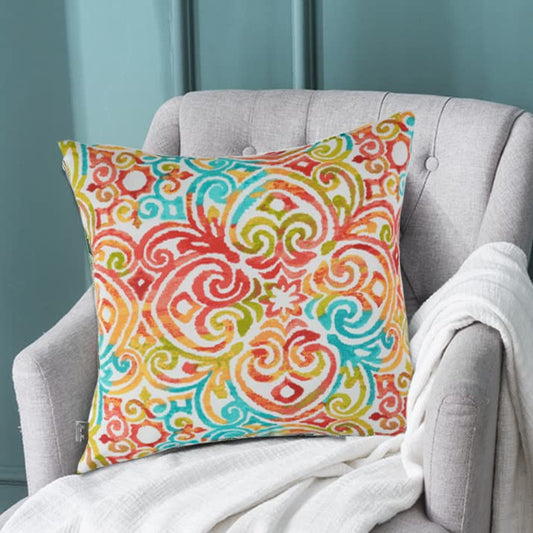FUNHOME Outdoor Indoor Throw Pillows 18”x18”, Set of 2 Decorative Throw Pillows with Inserts, All Weather Water-Repellent Square Pillows for Bed, Couch, Sofa and Patio Furniture -Corinthian Dapple - color: Corinthian Dapple, size: 18"L x 18"W(With Insert)