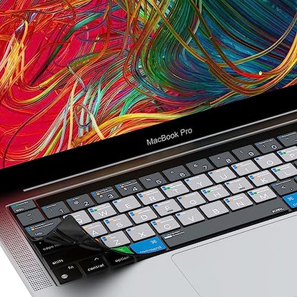 JCPal MacOS Shortcut Guide Keyboard Cover for 2020/2022 Apple MacBook Pro 13 inch and 2019 MacBook Pro 16 inch (US-Layout) - size: MacBook Pro 13” (20/22), MacBook Pro 16” (2019)