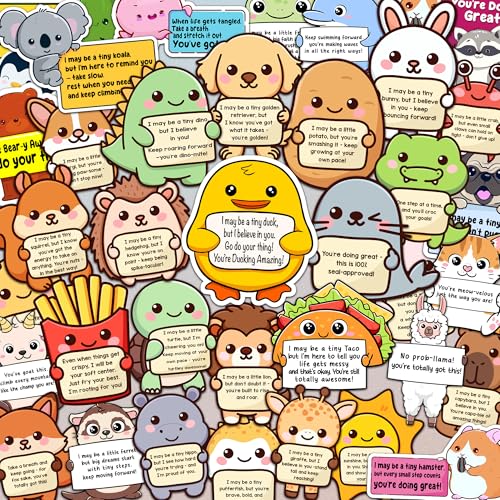 200PCS Emotional Support Animal Stickers by Puraesla– Affirmation Sticker Pack for Adults or Kids Cute Inspirational Buddies for Water Bottles, Laptops, Phones, Positive Quote Vinyl - size: L - 200PCS