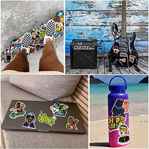 Hip Hop Stickers for Kindle Teens Cool Hip Hop Stickers for Water Bottles Scrapbook Laptop Book Waterproof(50 Pcs) - style: Hip Hop Stickers
