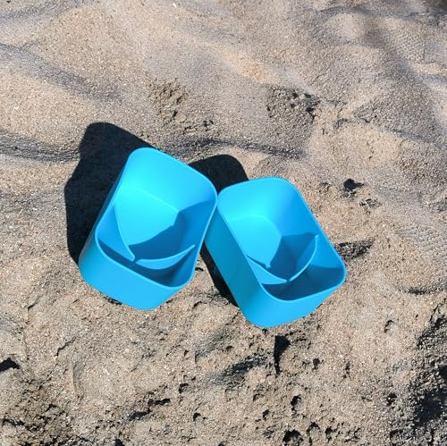 Sand Beach Drink Cup Holder with Pocket Drink Cup Holders for Travel/Holiday 2Pack Blue/Blue - color: BLUE/BLUE