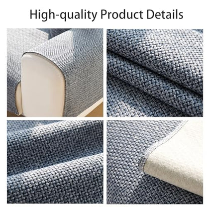 Couch Chair Arm Covers for Sofa, Waterproof Armrest Armchair Covers Non-Slip Recliner Slipcovers, Set of 2 (Grey, 24"×20") - color: Grey