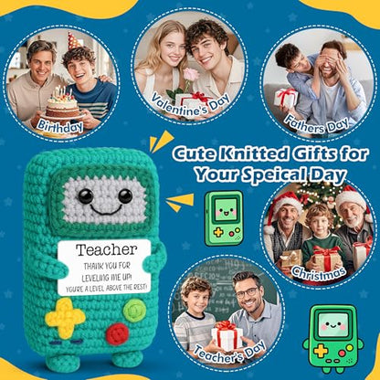Busy Gaming Life Teacher Appreciation Gifts, Thank You Gift for Teacher 2026, Christmas Birthday Retirement Back to School Teachers Gifts from Student, Positive Handmade Crochet Gift - style: Teacher