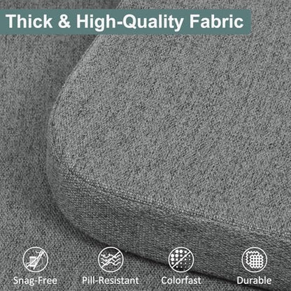 Shinnwa Kitchen Chair Cushions, Patented Design Molded Memory Foam Dining Chair Pads with Ties and Washable Cover, 17" x 16" x 2", Dark Grey - color: Dark Grey