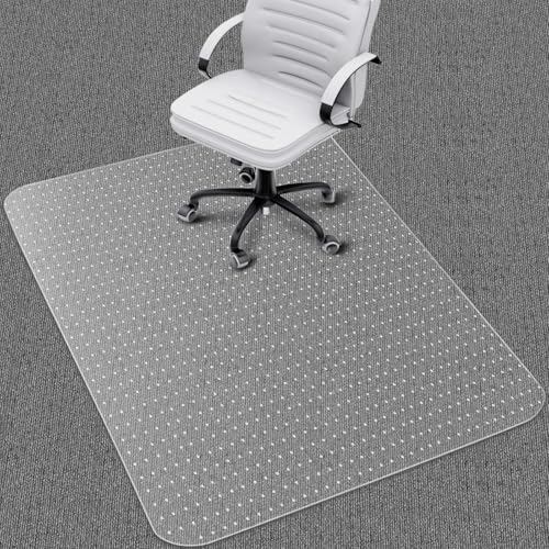 Office Chair Mat for Carpet: 48"x36" Clear Desk Chair Mat for Carpet Floor, Computer Mat for Low Carpeted Floors,Thick and Sturdy Protector, Rug Pad for Rolling Chairs Office Work Gaming - size: 48 in x 36 in without lip