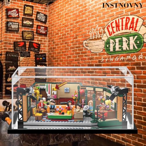 Innovny Acrylic Display Case for Collectibles & Lego 21319 Building Kits - Clear Case for Action Figures & Car Model Toys (Black, 13.8*9.8*5.9 inch) - size: 13.8*9.8*5.9 inch